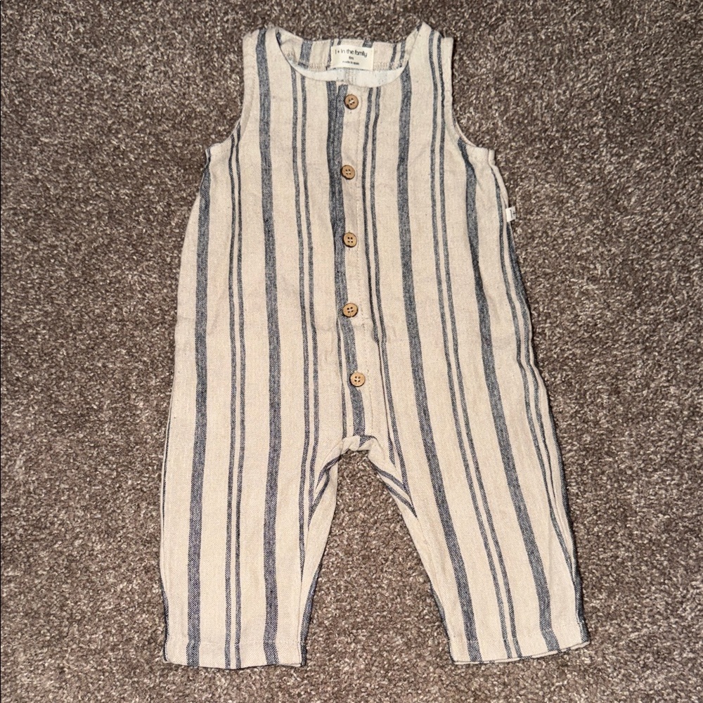 Striped Sleeveless Kids Jumpsuit